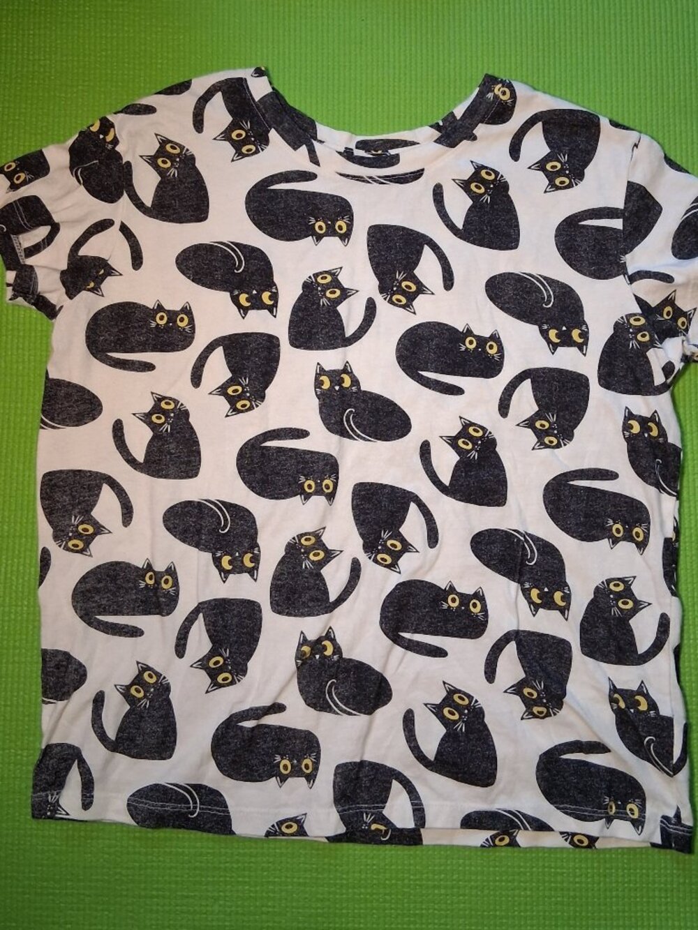 Old Navy Black Cats Boxy Fit "Softest Tee"